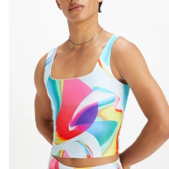 Rainbow Built-In Bra Tank - Picture 1 of 11